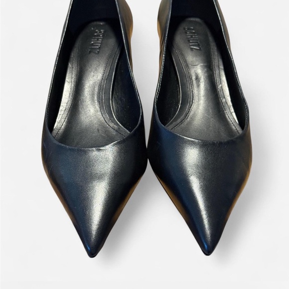 Schutz Lou Lo Leather Kitten Heel Pump Brand New Size 10 Holiday Party Dressy - Picture 5 of 8